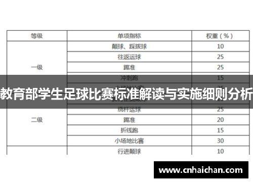 教育部学生足球比赛标准解读与实施细则分析